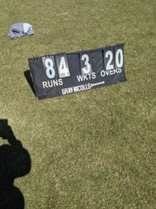 U16 girls round 2 scoreboard 1st innings